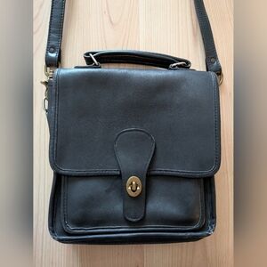Black Leather Crossbody Purse
